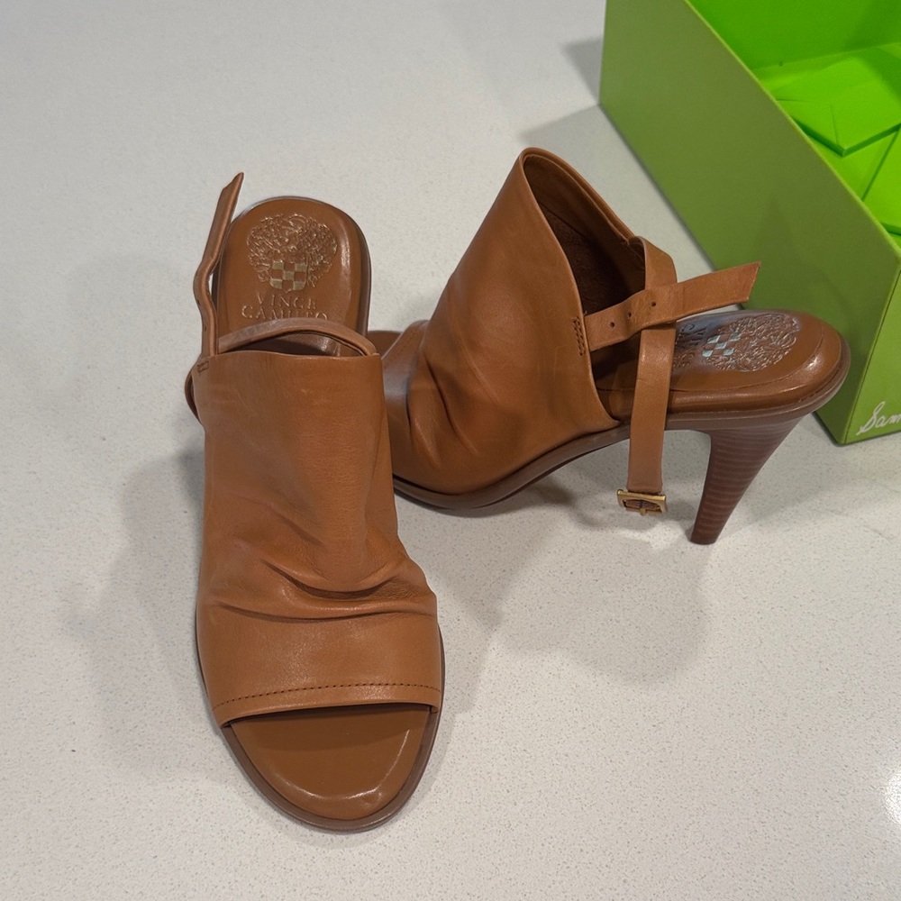 Vince Camuto Tan Leather Heeled Sandals